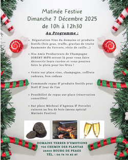 Dimanche 7 Décembre 2025 de 10h à12h30